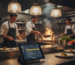 Modern kitchen, tablet — catering operations