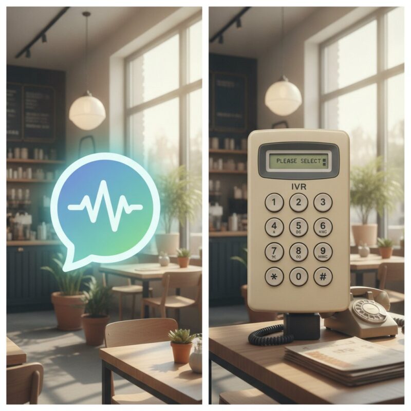 Split — ai phone ordering vs ivr